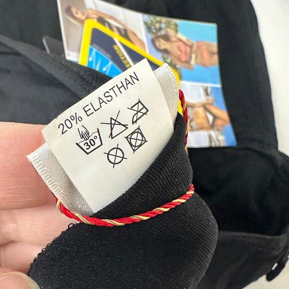 New Studded One Piece Meriell Club Collection Monokini Black, Italy, Size XL - Picture 10 of 11